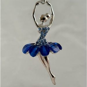 Rhinestone Ballerina Keychain